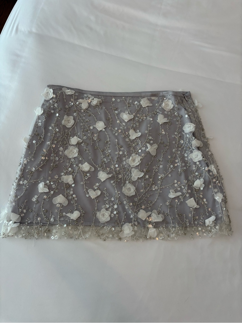 Zara silver mini skirt
